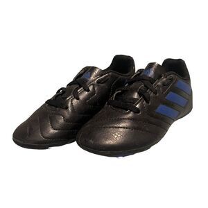ADIDAS Goletto VIII FG J Black Blue Kids Youth Size 12.5K Soccer Cleats